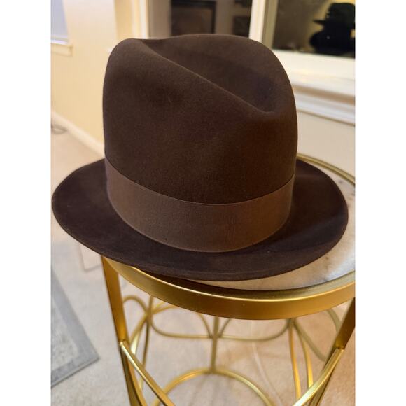 Biltmore “President” Men’s Fedora (Brown) – Size 7 5/8 - Picture 9 of 9